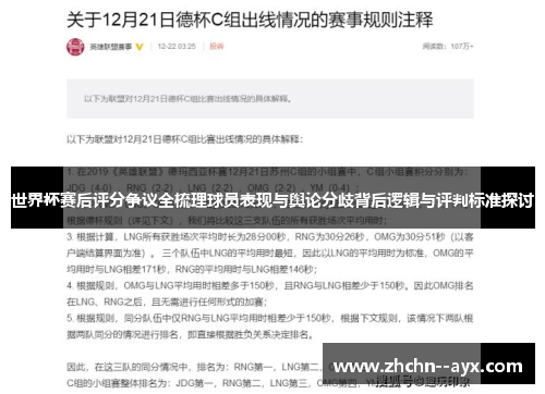 世界杯赛后评分争议全梳理球员表现与舆论分歧背后逻辑与评判标准探讨
